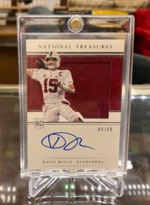 Davis Mills 2021 National Treasures Collegiate Rookie Patch Auto RC RPA #'d /99