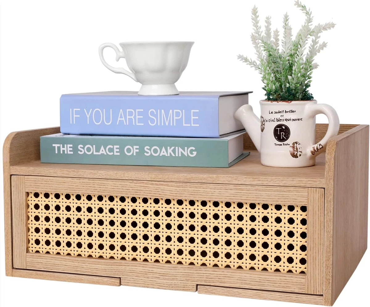 Small 2024 wicker nightstand