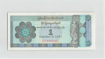 MYANMAR Equivalent to US $1 1993, P-FX1, Original UNC -, AF3993181