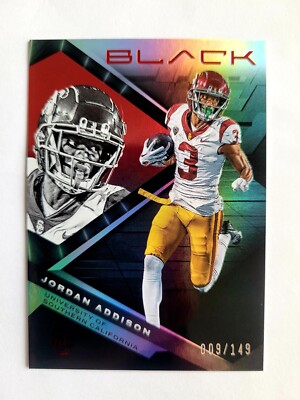 2023 CHRONICLES BLACK DRAFT GREEN JORDAN ADDISON RC! 9/149! 1/1! ONLY 149 EXIST!