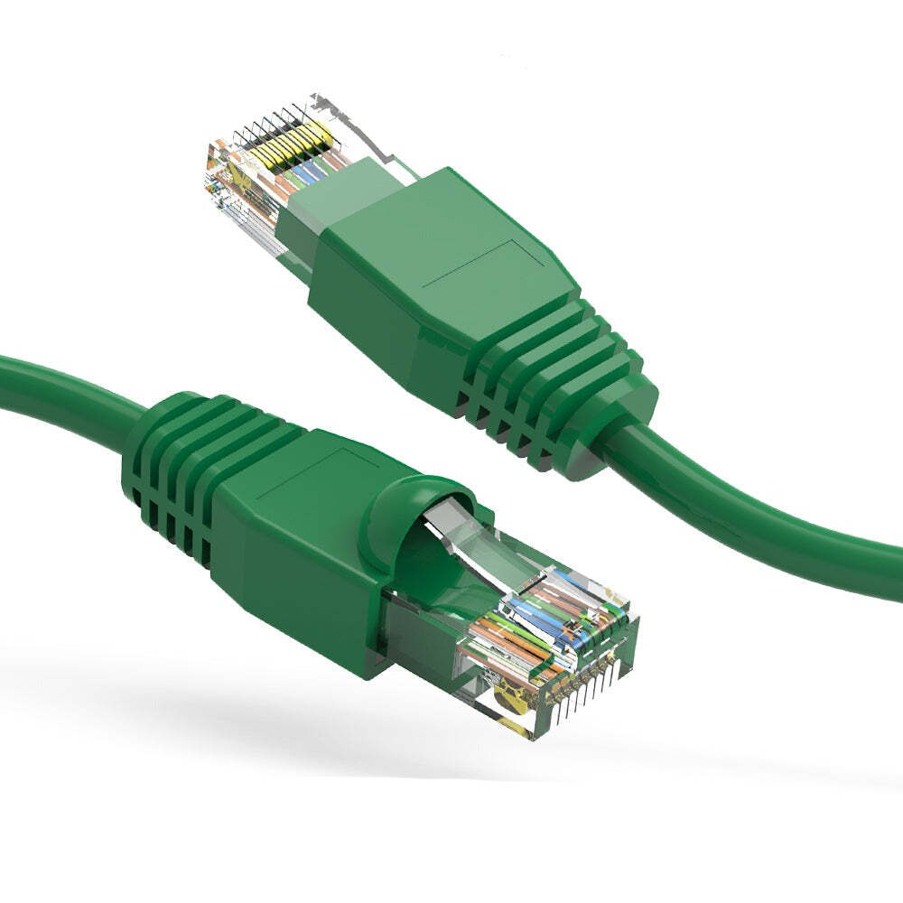 5Ft CAT6A UTP Green Booted Ethernet Network Cable