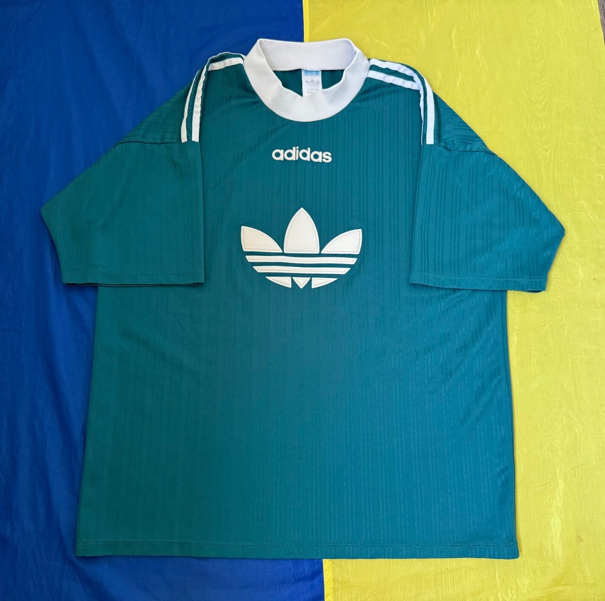 ADIDAS VINTAGE 90 CENTER LOGO JERSEY SHIRT YOHJI YAMAMOTO STYLE Sz 