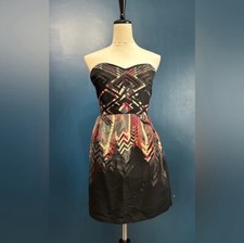 ECOTE Urban Outfitters Strapless Beaded Boho Dress w/ Pockets Size Large