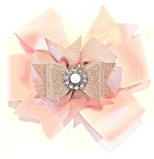 Beautiful Pink and Mauve with Faux Pearl Inspired Hair Bow for girls