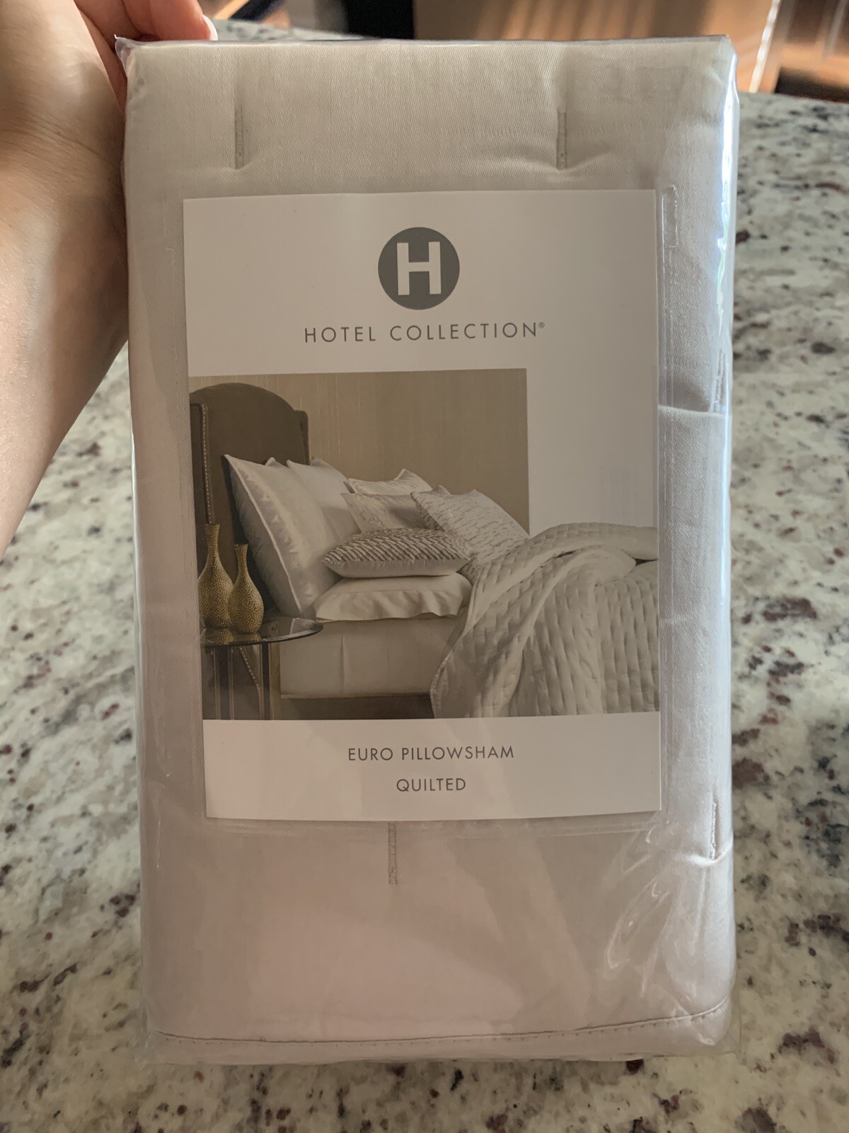 Hotel Collection Opalescent Quilted EURO Pillow Sham Oyster One Only