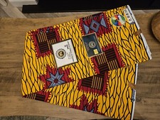 Bellissimo e colorato tessuto Ankara Hitarget. 100% cotone, 6 iarde