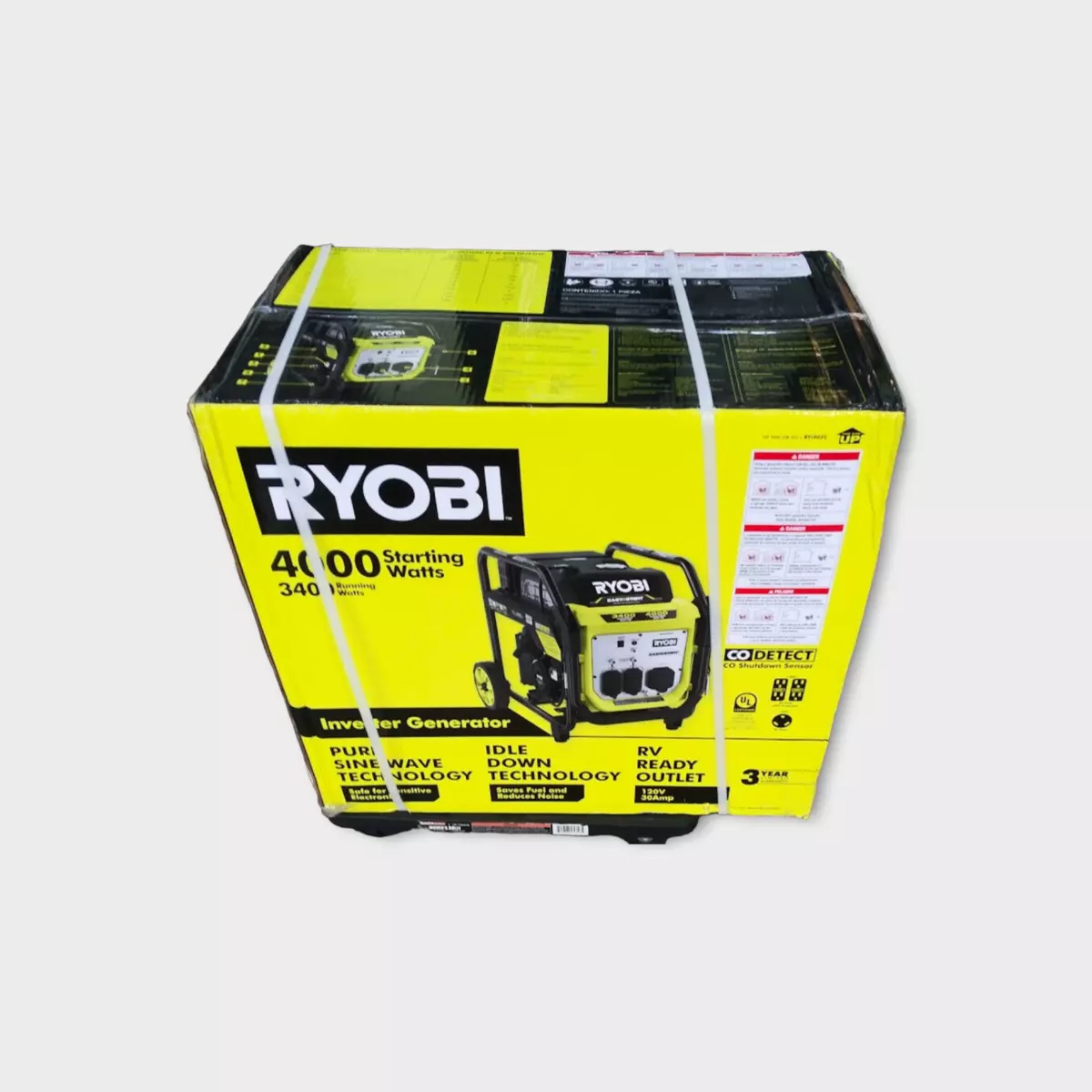 RYOBI 4000-Watt Gasoline Powered Digital Inverter Generator with