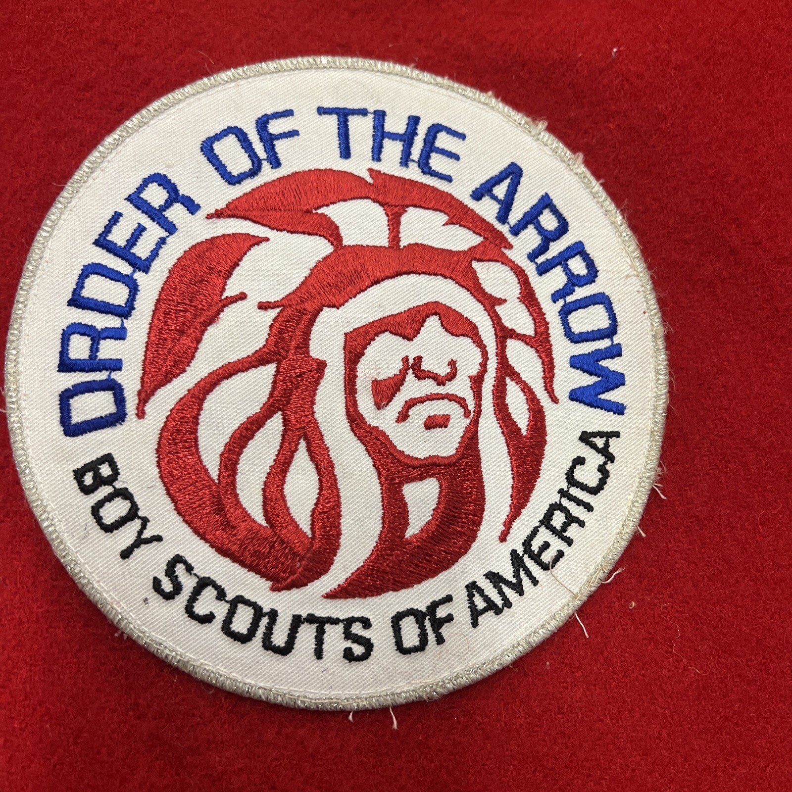 Vtg OFFICIAL BOY SCOUT RED WOOL JACKET With RARE … - image 3