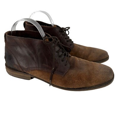 Bull Boxer Shoes Leather Mens US Size 9 Distressed Lace Up Handcrafted Brown 42
