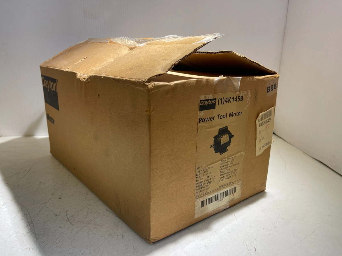 Dayton 1 HP Power Tool Motor 4K145B - Capacitator Start 115/230 V.