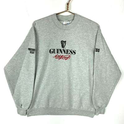 Vintage U.S Presidential Visit Guinness Sweatshirt Crewneck XL Gray Made  Usa 90s | eBay