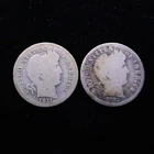 1911 & 1912 S Barber Dimes