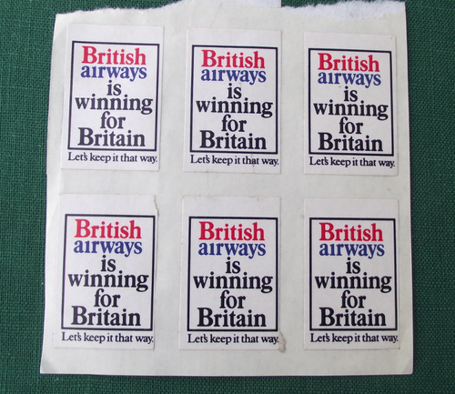 British Airways Is Winning for Britain Slogan Airline Aircraft Sticker Decal - 第 1/1 張圖片