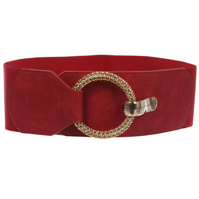 Women's 3'' (75 mm) Wide High Waist Fashion Stretch Belt