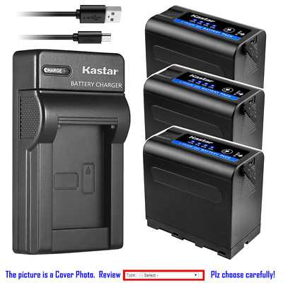 Kastar F980 Battery Slim Charger for Sony NP-F970 CN-216 CN-304 LED Video Light
