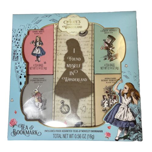 Alice’s Adventures Assorted English Teas & Bookmark I Found Myself in Wonderland