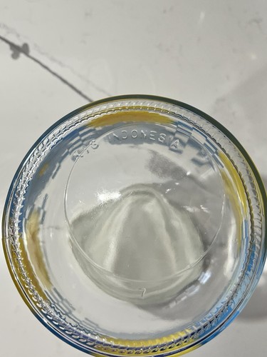 "Jarra de vidrio jarra flores margaritas amarillas azules con tapa 9""" - Imagen 7 de 7