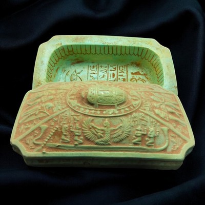 Rare Ancient Egyptian Antiquities Jewelry Box Pharaonic