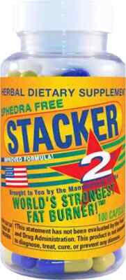 New Stacker two Dietary Supplement ''Fat Burner Weight Loss'' Capsules 100 Count.