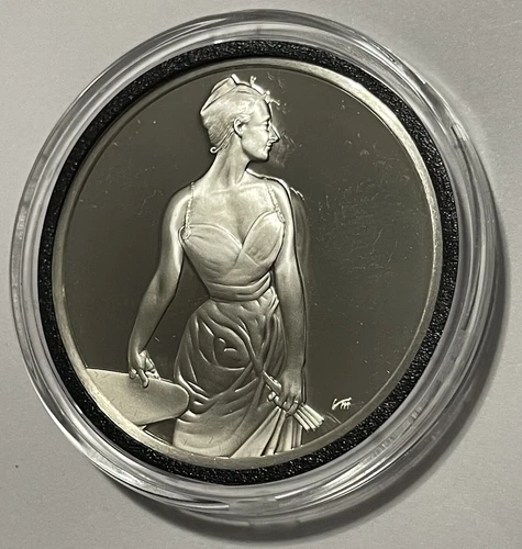 1884 Madame X John Singer Sargent Sterling Silver .925 Proof Coin Rare Medal Art