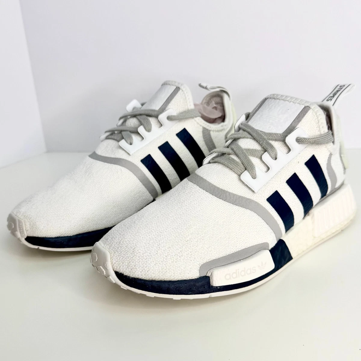 adidas NMD_R1 White Crew Navy for Sale | Authenticity Guaranteed | eBay