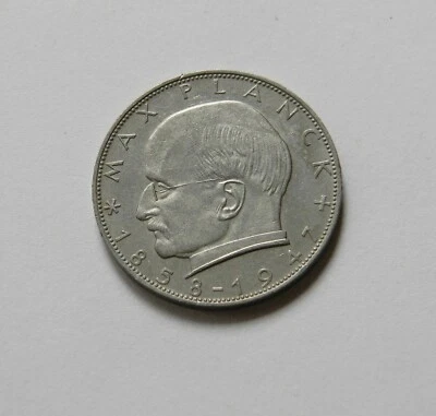BRD: 2 DM 1958 J "MAX PLANCK", J. 392, prägefrisch/unc. - Bild 1 von 2
