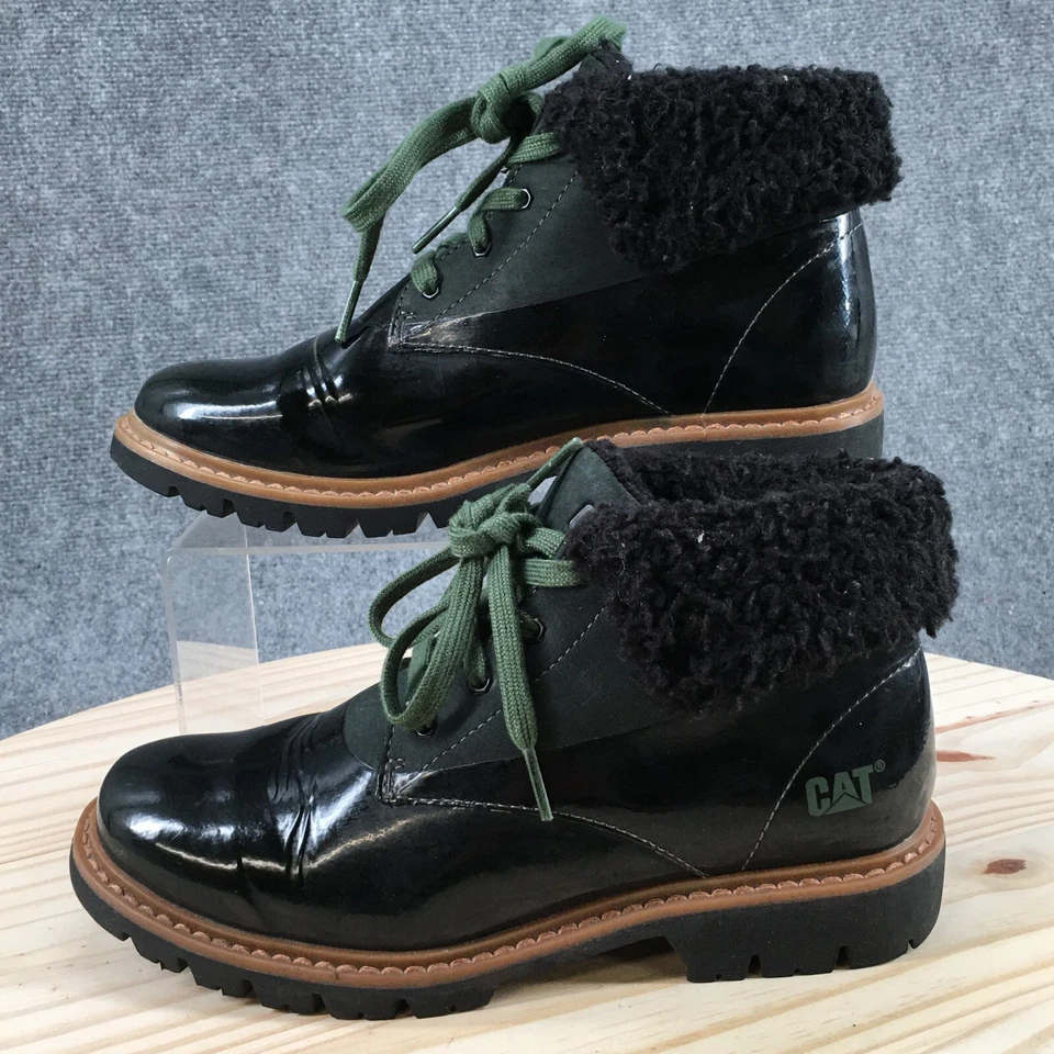 Botas CAT Caterpillar para mujer 7 W buje piel con cordones invierno botín P308171 negras Foto 2 de 4
