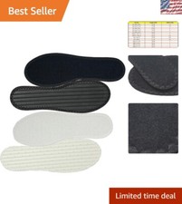 Washable Cotton Insoles with Moisture-Wicking - 1 Pair Black  White, Size 8