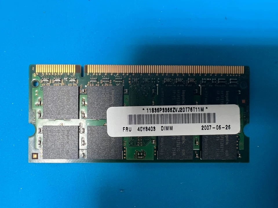 Hynix 1GB 2Rx8 Laptop Memory RAM, PC2-5300S-555-12, HYMP512S64CP8-Y5 AB 0717 - Image 2 of 2