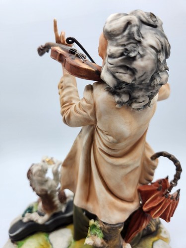 24k Capodimonte Laurenz Collezione Violinista Errante Enzo Arzenton Italia 11" - Foto 7 di 12