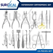 15 Pcs Veterinary Orthopedic Set German Grade Surgical Instruments Kit
