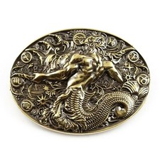 Aquarius belt buckle, Horoscope Astrological Zodiac Sign solid brass belt buckle