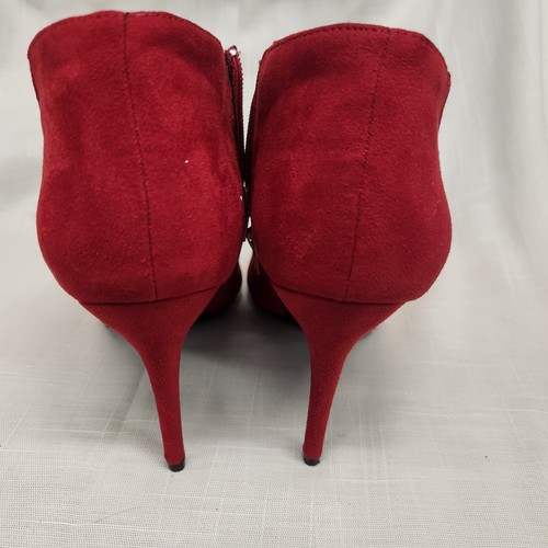 Anne Michelle Red Ankle Boots 4" Heels - Picture 5 of 9