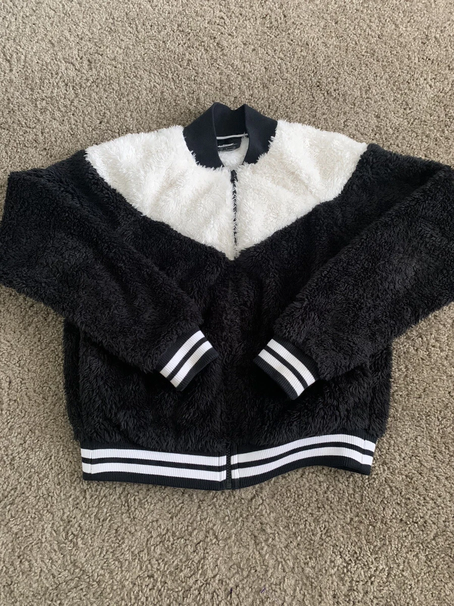 Women s Nike Sportswear Sherpa Bomber Jacket Spruce White Size