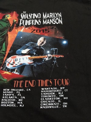 Marilyn Manson Smashing Pumpkins 2015 Tour T-shirt Sz 2XL | eBay
