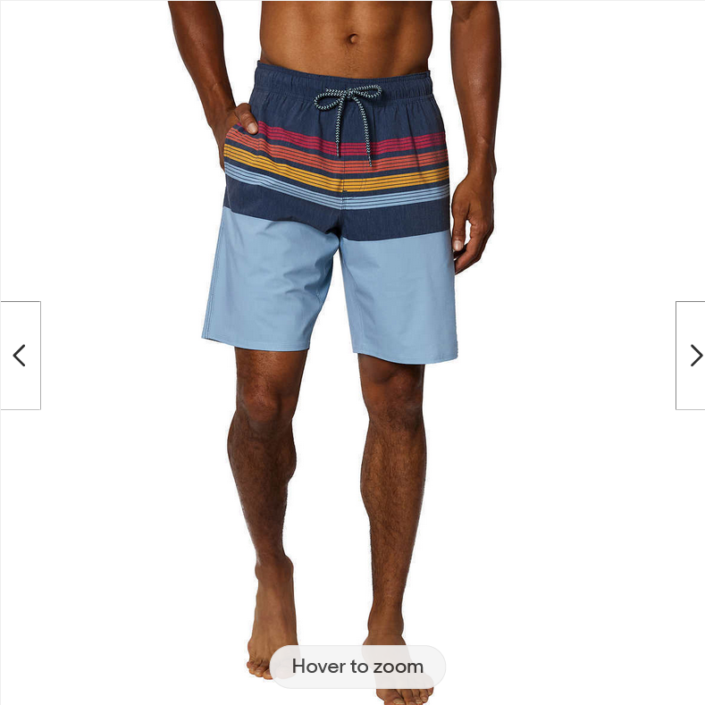 HANG TEN MEN'S QUICK DRY POCKET SWIM SHORTS (LIGHT BLUE X-LARGE)NWT