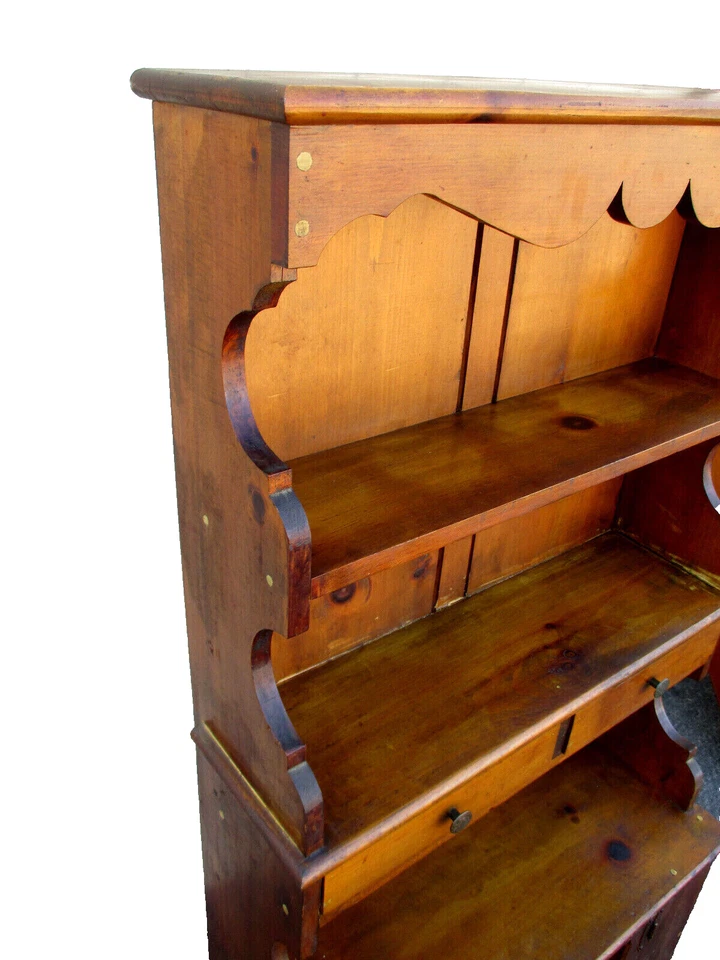 62992 Country Primitive Cubboard Gabinete Curiosidades Librería Miniatura Saleman Muestra Foto 2 de 4