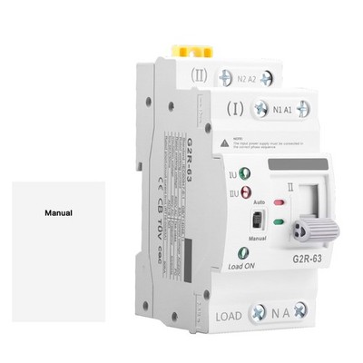 ATS Automatischer Umschalter 63A 2P/4P Notstromumschalter DIN-Schiene