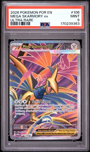 Mega Skarmory ex graded PSA 9 for sale on eBay