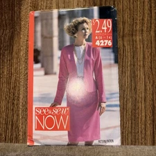 See & Sew 4276 Women's Unlined Jacket Skirt Suit Sizes 6 8 10 12 14 Uncut