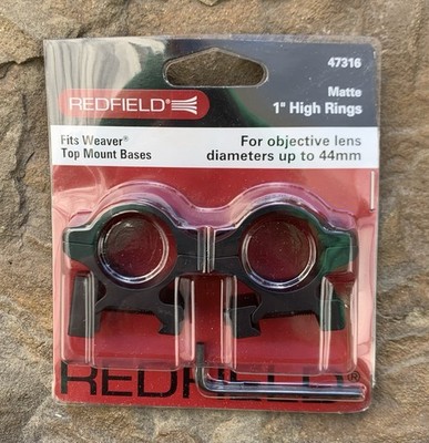 1'' Redfield Rifle Scope Rings ~Med~ Weaver Style
