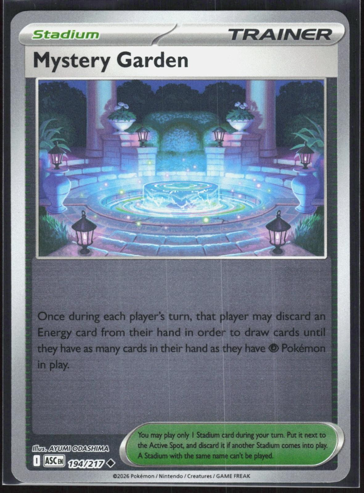 Mystery Garden 194/217 2026 Uncommon Ascended Heroes Pokemon Reverse Holo