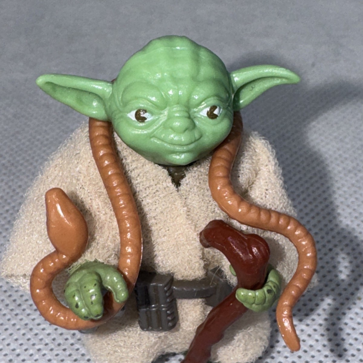 VINTAGE STAR WARS BROWN SNAKE YODA PAC-MAN EYES 1980 KENNER - 100