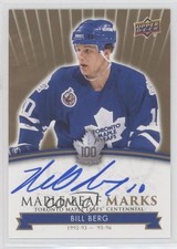 2017 Upper Deck Toronto Maple Leafs Centennial Leaf Marks Bill Berg Auto 2d8