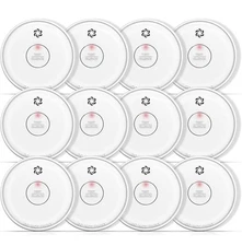 Fire Alarms Smoke Detectors Smoke Alarm Battery Operated Photoelectric 12 pack