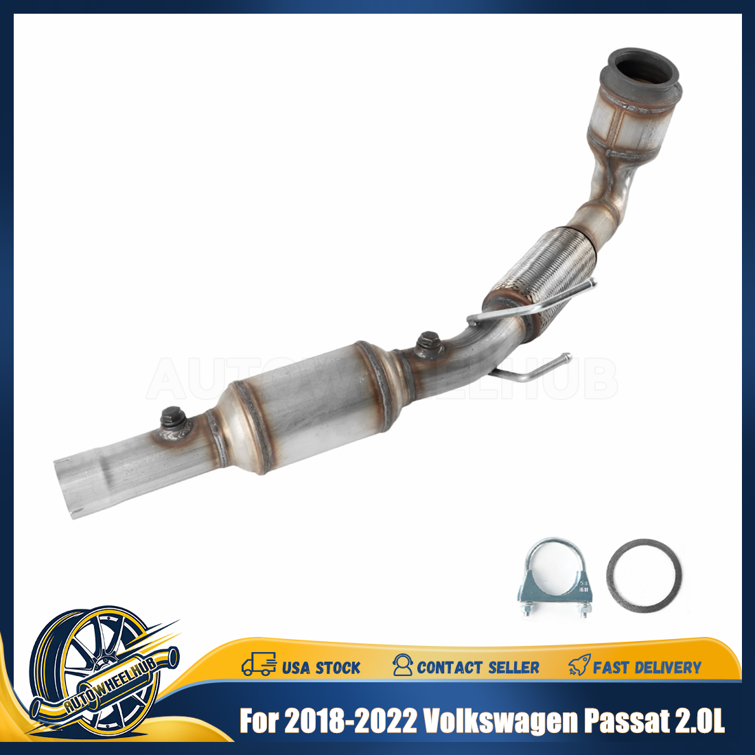 Fit for Volkswagen Passat 2.0L 2018 TO 2022 Front Flex Pipe Catalytic Converter