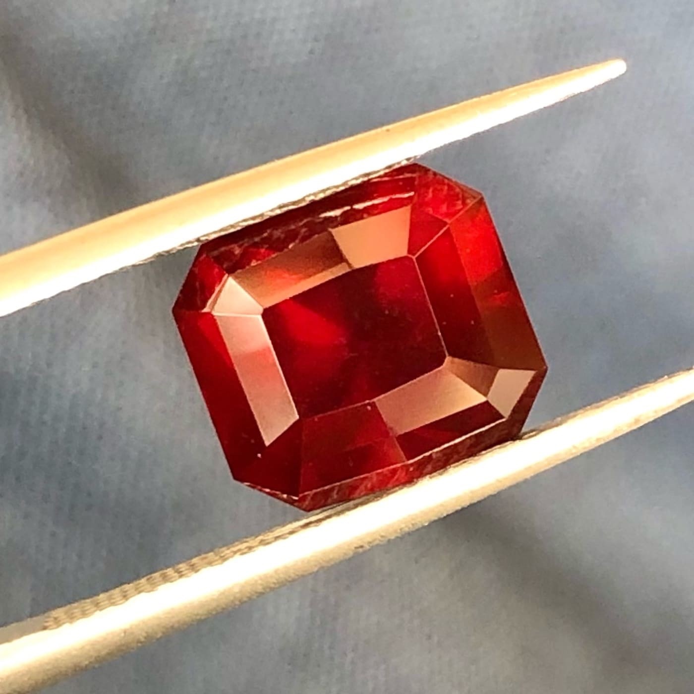 3.90 Carats Bright Red Rhodolite Garnet Fancy Cut Natural African Loose Gemstone