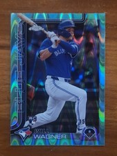 2025 Topps Chrome #137 WILL WAGNER Aqua RayWave Refractor /199 (RC) Blue Jays