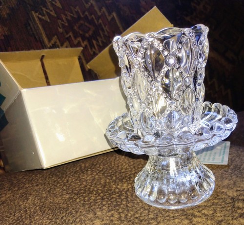 NEW Partylite Quilted Crystal Pair Shell Rib Glass Votive Candle Holders P9246 ! - Picture 8 of 13