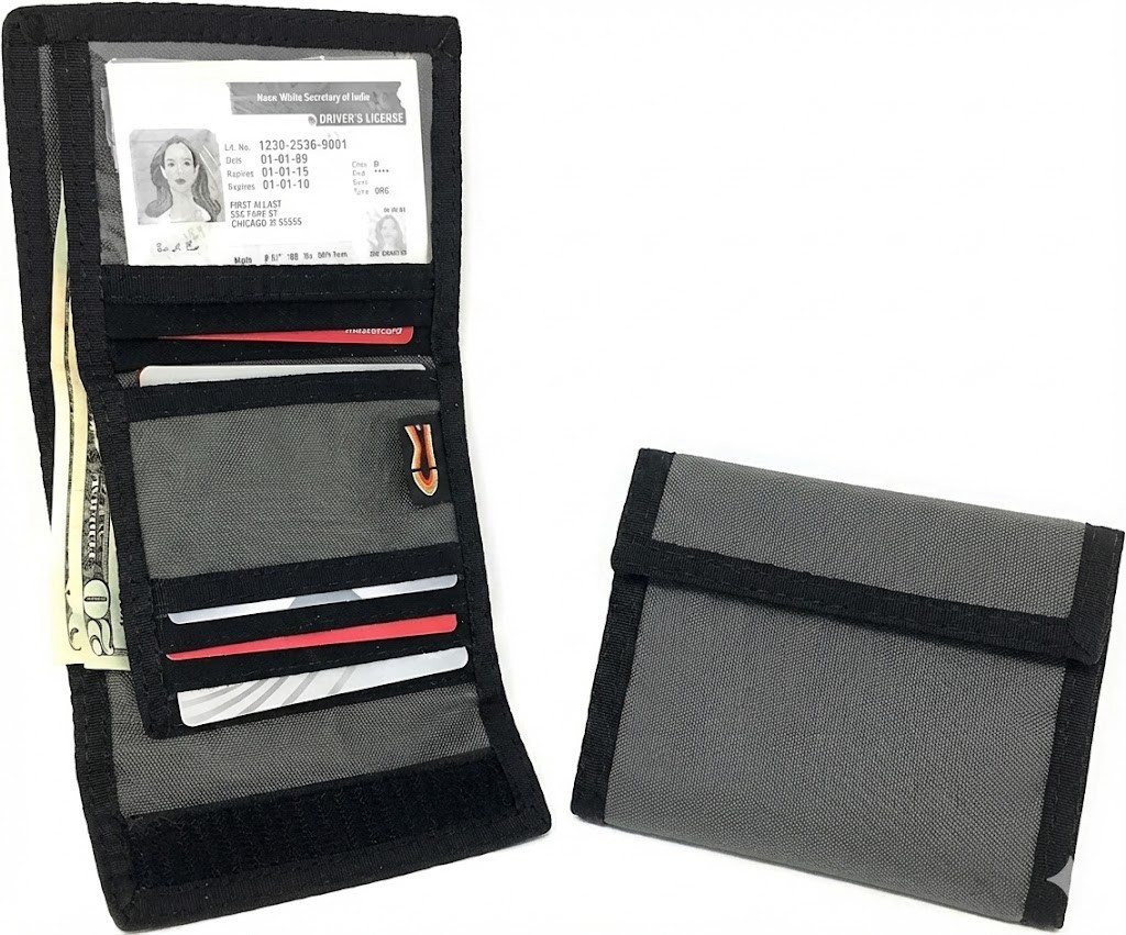 RAINBOW OF CALIFORNIA 財布 Rainbow of California RFID Wallet Bifold Made in USA Nylon Smoke